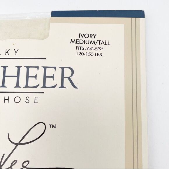 NWT Vintage Kathie Lee Daysheer Control Top Sandalfoot Hose Ivory Sz Medium Tall - Picture 4 of 9